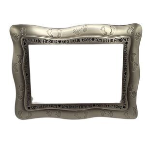 MALDEN INTERNATIONAL Pewter Ten Little Fingers Toes Photo Frame Baby  4 x 6